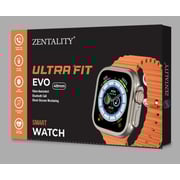 Zentality 49mm Ultra Fit Evo Calling Smart Watch with Voice Assistant Orange