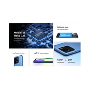 هاتف ذكي شاومي ريدمي 10A بذاكرة 4 جيجا وذاكرة داخلية 128 جيجا ويدعم شبكة 4G وبلون أزرق سماوي - إصدار دولي