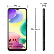 هاتف ذكي شاومي ريدمي 10A بذاكرة 4 جيجا وذاكرة داخلية 128 جيجا ويدعم شبكة 4G وبلون أزرق سماوي - إصدار دولي
