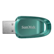 فلاشة ذاكرة سانديسك ألترا إيكو USB 3.2 سعة 64 جيجابايت - لون أخضر SDCZ96-064G-G46
