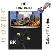FITIT HDMI Cable 8K 2M, HDMI 2.1 High Speed 18Gbps 4K@120Hz, 8K @ 60Hz Ultra HDMI Certified, HDR 3D 8K HDMI to HDMI Video Cable Compatible with MacBook Pro, Playstation PS5/4 Switch TV Xbox Projector Laptop PC