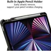 Glassology iPad 10.9 Detachable Keyboard 10th Gen with Screen Protector Black