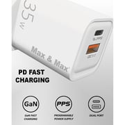 Max & Max DCUK35W-W GaN Dual port charger 35Watts White