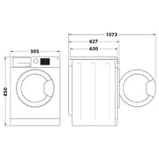 Whirlpool Front Loading Washing Machine 8 kg FFB 8259 SV GCC