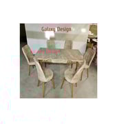 Galaxy Design Dining Table Set With 6 Chairs, & 1 Table Color Light Grey Size L x W x H 170 x 77 x 89 cm Model - GDF-1+6.