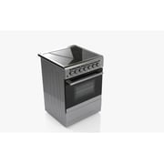 AFRA Japan Free Standing Electrical Cooking Range, 60x60, Rotisserie, 64L, Closed Door Grilling, Vitro Ceramic, Stainless Steel- AF-60VTSS