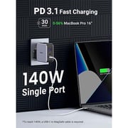 Ugreen 3 Port Wall Charger With USB-C Cable 1.5m Grey