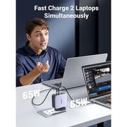 Ugreen 3 Port Wall Charger With USB-C Cable 1.5m Grey