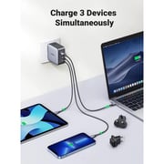 Ugreen 3 Port Travel Charger Grey