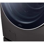 LG 15 kg Front load washing machine with AI DD (Intelligent Care with 18% More Fabric Protection) , Black steel ,Bigger capacity in same size,SmartThinQ (Wi-Fi), Tempered Glass Door,Stainless Lifter