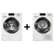 Miele Front Load Washer 9 kg WWI 860 WPS + Heat Pump Dryer 9 kg TWL 780 WP