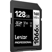 Lexar Professional 1066X SDXC UHS-I Memory Card 128GB Black LSD1066128G-BNNNG