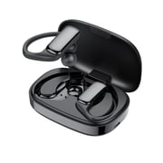 Promate True Wireless Earbuds, Sporty In-Ear Bluetooth v5.3 ENC Earphones with Noise Cancelling- Epic Black