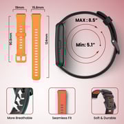 Moxedo Optimum Bundle Pack of 10, Multi-Color Silicone Sport Watch Band Replacement Strap with Screen Protector Compatible for Huawei Band 7 (C3)