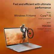 Asus VivoBook 15 X1500EP-EJ704W Laptop - Core I5 2.4GHz 8GB 512GB 2GB Win11 15.6inch FHD Silver English/Arabic Keyboard