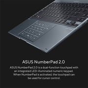 ASUS ZenBook 14X OLED (2022) Laptop - 12th Gen / Intel Core i5-12500H / 14inch 4K OLED / 8GB RAM / 512GB SSD / Shared Intel Iris Xe Graphics / Windows 11 / English & Arabic Keyboard / Grey / Middle East Version - [UP5401ZA-OLED105W]