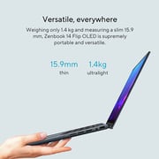 ASUS ZenBook 14X OLED (2022) Laptop - 12th Gen / Intel Core i5-12500H / 14inch 4K OLED / 8GB RAM / 512GB SSD / Shared Intel Iris Xe Graphics / Windows 11 / English & Arabic Keyboard / Grey / Middle East Version - [UP5401ZA-OLED105W]