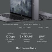 Asus Zenbook 14 OLED (UM3402) UM3402YA-OLED1R5W Laptop - Ryzen 5 2.3GHz 8GB 512GB Win11 14inch OLED Black English/Arabic Keyboard Middle East Version