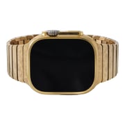 Luxury Customized Apple Watch with 24K Gold and Hand Engraved Band Ultra GPS 49mm