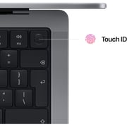 Apple MacBook Pro 14-inch (2023) - Apple M2 Chip Pro / 16GB RAM / 512GB SSD / 16-core GPU / macOS Ventura / English & Arabic Keyboard / Space Grey / Middle East Version - [MPHE3AB/A]