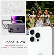 Spigen Optik Crystal designed for iPhone 14 PRO case cover - Chrome Gray