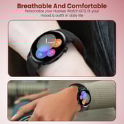 Moxedo Silicone Waterproof Adjustable Replacement Watch Band 22mm Compatible for Huawei Watch GT3 (22mm, Black/Red)