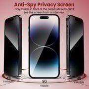 Moxedo Glass Screen Protector Privacy HD 10x Military Grade Protection with Easy Installation Frame Compatible for iPhone 14 Pro 6.1 inch