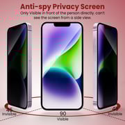 Moxedo Glass Screen Protector Privacy HD 10x Military Grade Protection with Easy Installation Frame Compatible for iPhone 14 6.1 inch