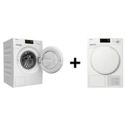 Miele Front Load Washer 8 kg WWD120WCS + Dryer 8 kg TWC220WP