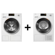 Miele Front Load Washer 8 kg WWD660WCS + Dryer 8 kg TWD260
