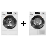 Miele Front Load Washer 9 kg WWG660WCS + Dryer 8 kg TWF760WP