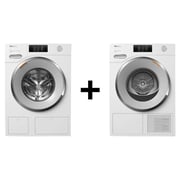Miele Front Load Washer 9 kg WWV980WPS + Dryer 9 kg TWV780WP