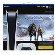 Sony PlayStation 5 (Digital Version) Console White - Middle East Version + God of War Bundle