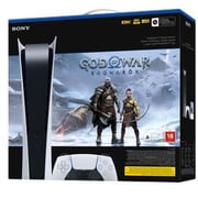 Sony PlayStation 5 (Digital Version) Console White - Middle East Version + God of War Bundle