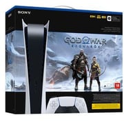 Sony PlayStation 5 (Digital Version) Console White - Middle East Version + God of War Bundle