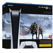 Sony PS5 Console 825GB Digital Edition White + God of War Bundle