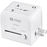 Zoook Multi-Regional Travel Adapter/2USB Ports White