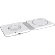 شاحن لاسلكي 2 في 1 WPADMW يدعم Magsafe وبلون أبيض من سويس ميليتري