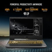 ASUS TUF F15 (2021) Gaming Laptop - 11th Gen / Intel Core i5-11400H / 15.6inch FHD / 8GB RAM / 512GB SSD / 4GB NVIDIA GeForce RTX 2050 Graphics / Windows 11 Home / English & Arabic Keyboard / Black / Middle East Version - [FX506HF-HN014W]