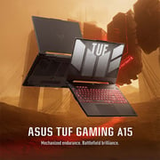 ASUS TUF A15 (2023) Gaming Laptop - AMD Ryzen 7-7735HS / 15.6inch FHD / 16GB RAM / 512GB SSD / 6GB NVIDIA GeForce RTX 4050 Graphics / Windows 11 Home / English & Arabic Keyboard / Grey / Middle East Version - [FA507NU-LP031W]