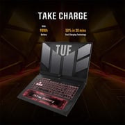 ASUS TUF A15 (2023) Gaming Laptop - AMD Ryzen 7-7735HS / 15.6inch FHD / 16GB RAM / 512GB SSD / 6GB NVIDIA GeForce RTX 4050 Graphics / Windows 11 Home / English & Arabic Keyboard / Grey / Middle East Version - [FA507NU-LP031W]