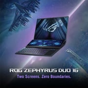 Asus ROG Zephyrus Duo 16 GX650PY-NM048W Gaming Laptop - Ryzen 9 2.5GHz 32GB 2TB 16GB Win11 16inch WQXGA Black NVIDIA GeForce RTX 4090 English/Arabic Keyboard Middle East Version