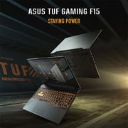 ASUS TUF F15 (2021) Gaming Laptop - 11th Gen / Intel Core i5-11400H / 15.6inch FHD / 8GB RAM / 512GB SSD / 4GB NVIDIA GeForce RTX 3050 Graphics / Windows 11 Home / English & Arabic Keyboard / Black / Middle East Version - [FX506HC-HN111W]