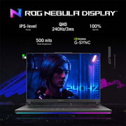 Asus ROG Strix G16 G614JI-N4091W Gaming Laptop - 13th Gen Core i7 3.6GHz 16GB 1TB 8GB Win11 16inch WQXGA Eclipse Grey NVIDIA GeForce RTX 4070 English/Arabic Keyboard Middle East Version