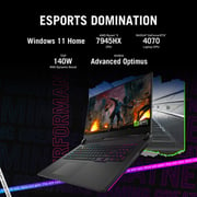 Asus ROG Strix G17 G713PI-LL032W Gaming Laptop - Ryzen 9 2.5GHz 32GB 1TB 8GB Win11 17.3inch WQHD Grey NVIDIA GeForce RTX 4070 English/Arabic Keyboard Middle East Version