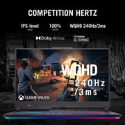 Asus ROG Strix G17 G713PI-LL032W Gaming Laptop - Ryzen 9 2.5GHz 32GB 1TB 8GB Win11 17.3inch WQHD Grey NVIDIA GeForce RTX 4070 English/Arabic Keyboard Middle East Version