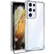 Max & Max Case Clear With Screen Protector Galaxy S23 Ultra
