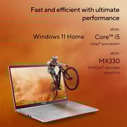 ASUS VivoBook 15 (2020) Laptop - 11th Gen / Intel Core i5-1135G7 / 15.6inch FHD / 8GB RAM / 512GB SSD / 2GB NVIDIA GeForce MX330 Graphics / Windows 11 Home / English & Arabic Keyboard / Black / Middle East Version - [X1500EP-EJ703W]