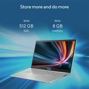 ASUS VivoBook 15 (2020) Laptop - 11th Gen / Intel Core i5-1135G7 / 15.6inch FHD / 8GB RAM / 512GB SSD / 2GB NVIDIA GeForce MX330 Graphics / Windows 11 Home / English & Arabic Keyboard / Black / Middle East Version - [X1500EP-EJ703W]
