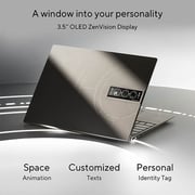 ASUS ZenBook 14X OLED Space Edition (2022) Laptop - 12th Gen / Intel Core i7-12700H / 14inch 4K OLED / 16GB RAM / 1TB SSD / Shared Intel Iris Xe Graphics / Windows 11 Home / English & Arabic Keyboard / Titanium / Middle East Version - [UX5401ZAS-OLED107W]